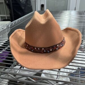Gymboree Brown Cowboy Hat with Embroidered Band